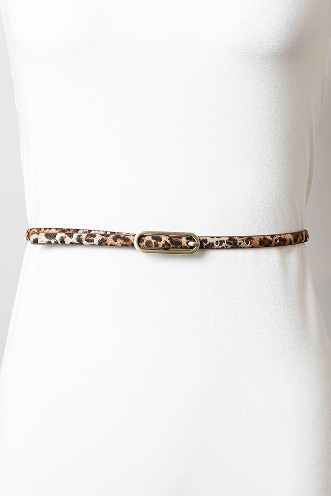 Leopard print best sale skinny belt