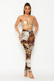 High Waisted Animal Print Pants - Small & Large Left