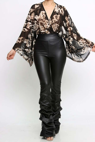 Sheer Leopard Blouse - Small & Large Left