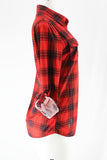 Red and Black Plaid Button Down
