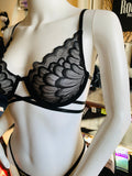 Lace Embroidery Criss Cross Bralette Set