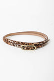 Suede Black or Leopard Print Skinny Belt