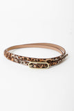 Suede Black or Leopard Print Skinny Belt