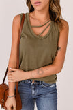 Olive Strappy Tank Top