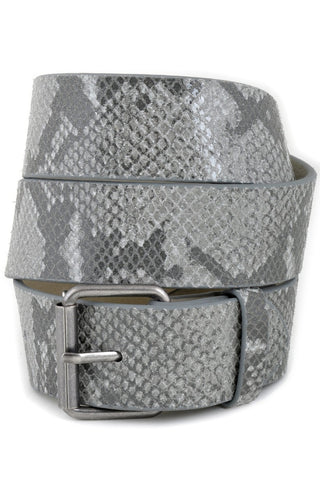 Genuine Leather Snake Print Belt