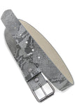 Genuine Leather Snake Print Belt
