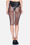 High Waisted Fishnet & Sequin Skirt - Small Left